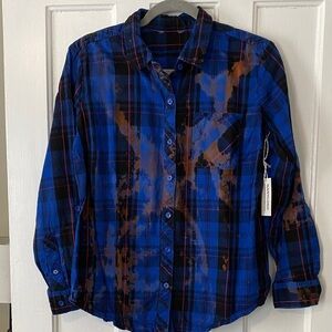 Distressed Flannel Shirt